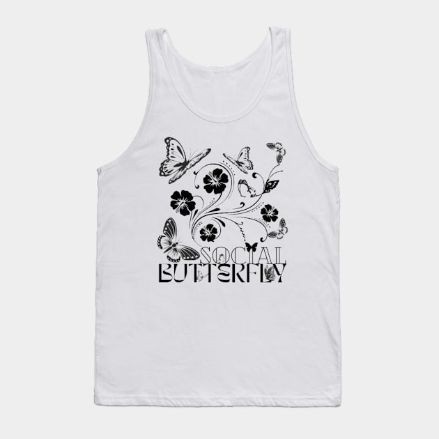 Social Butterfly Tank Top by Asterme